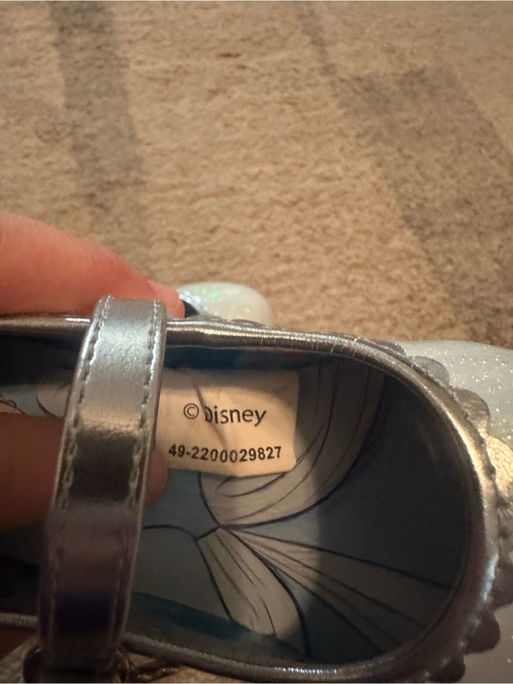 Disney Cinderella Glitter Mary Jane Shoes - Light Blue & Silver - Picture 5 of 6